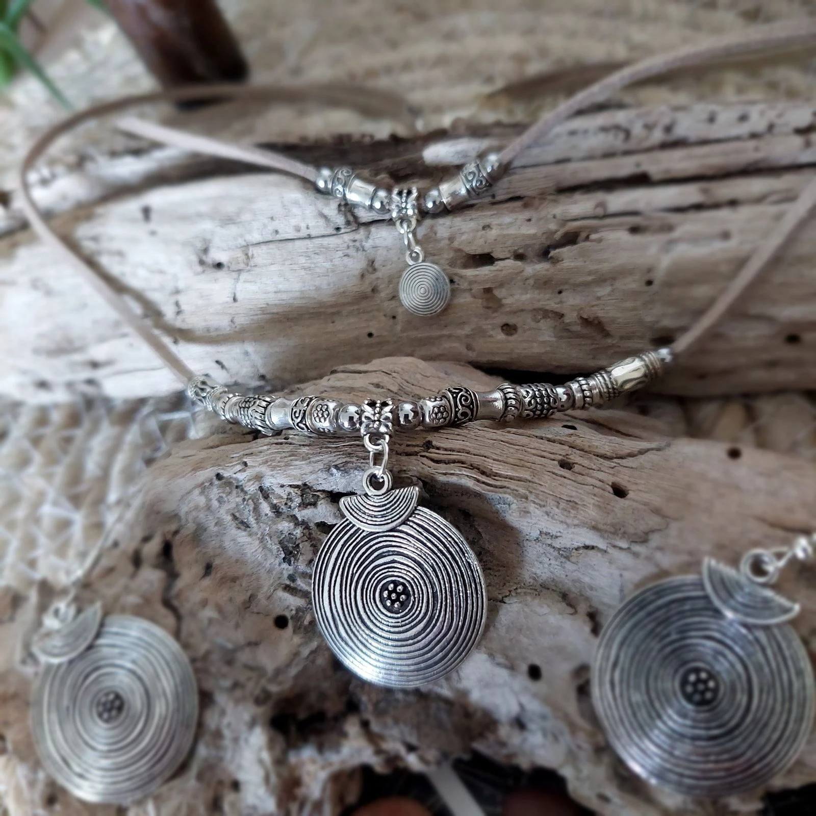 Conjunto boêmio de duas voltas, círculo maia infinito, bege – photo 8